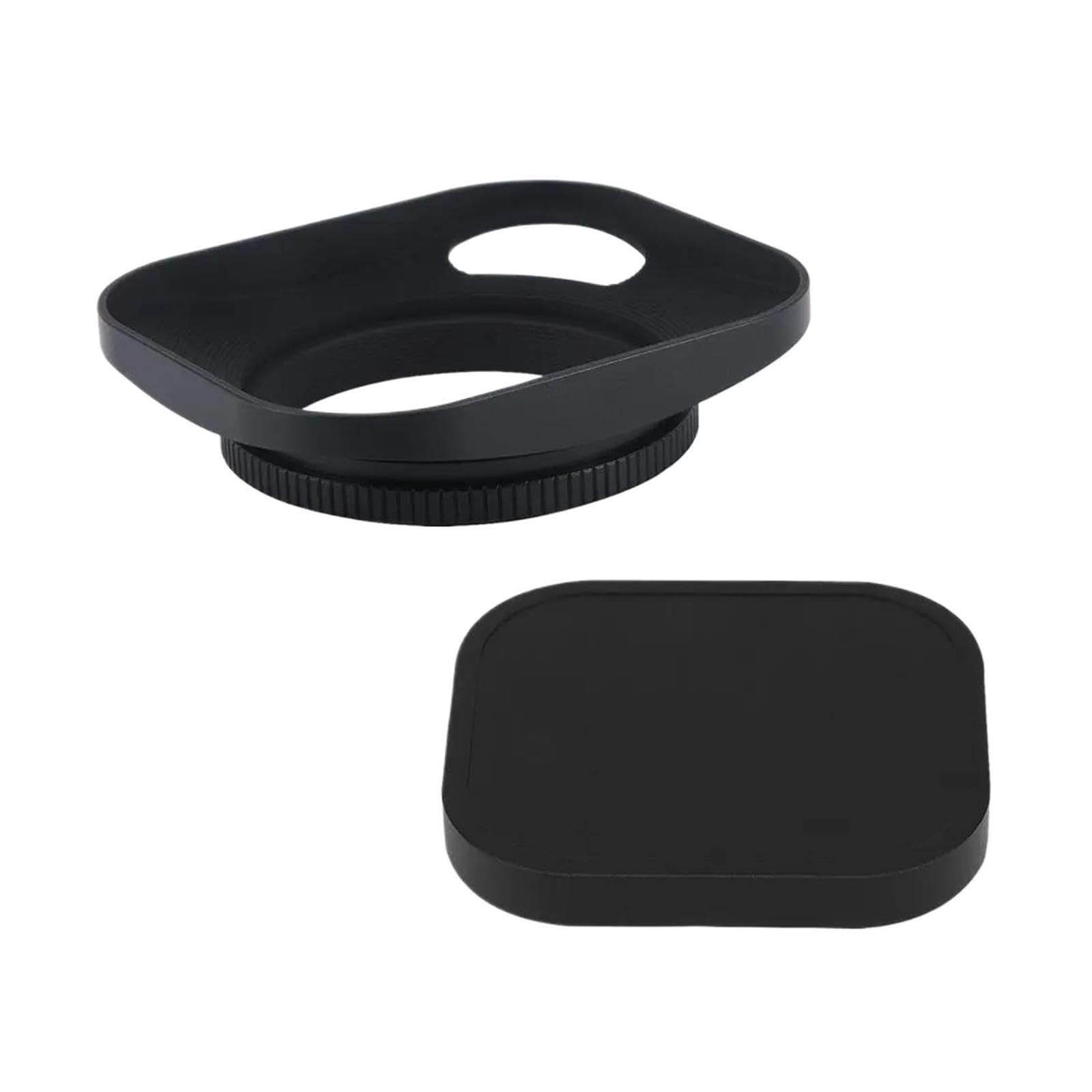 Pare-Soleil à Visser en métal 46 mm conçu + Capuchon, Compatible avec Leica, Appareil Photo télémétrique avec Objectif à Filetage de Filtre E46 46 mm Noir