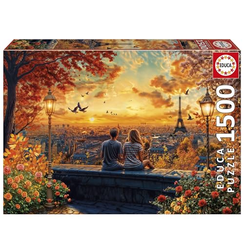 Educa - Puzzle de 1500 peças para adultos | Namorados em Paris | Medidas: 85 x 60 cm | A partir de 14 anos (20569)