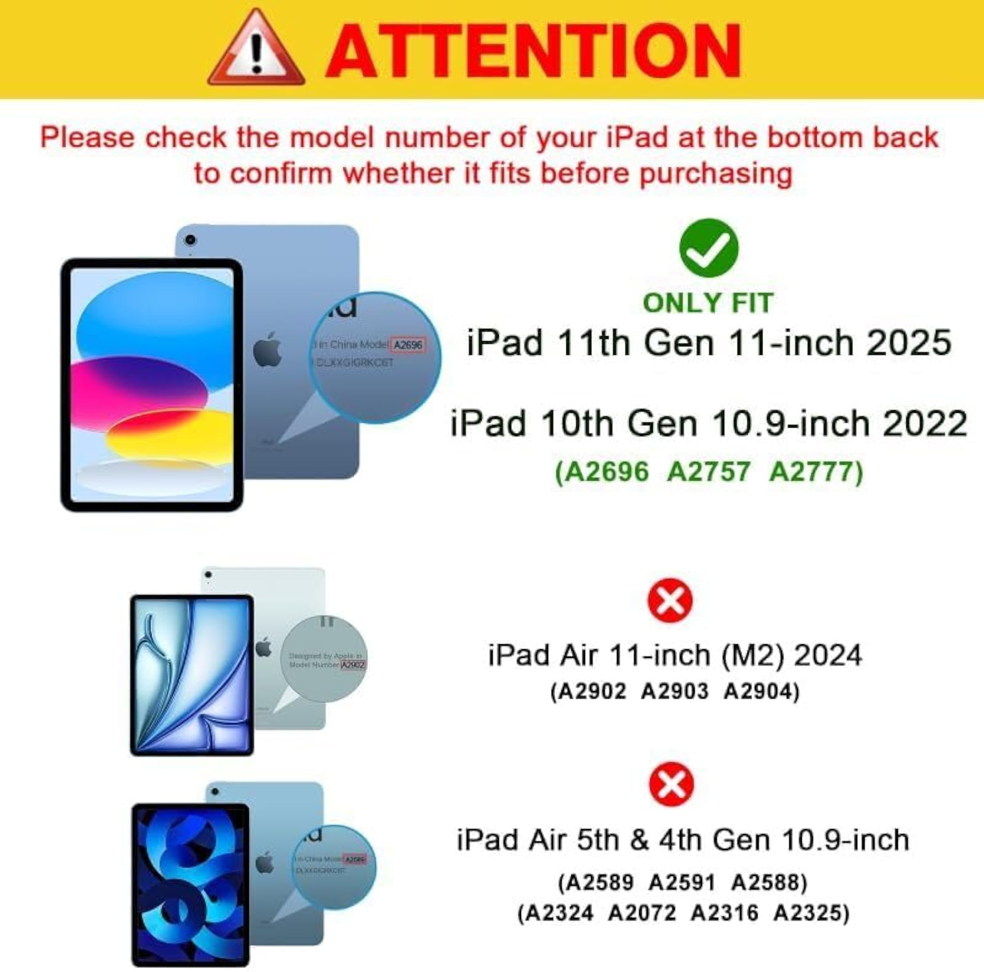 Case for iPad 11th Generation with Slim Stand