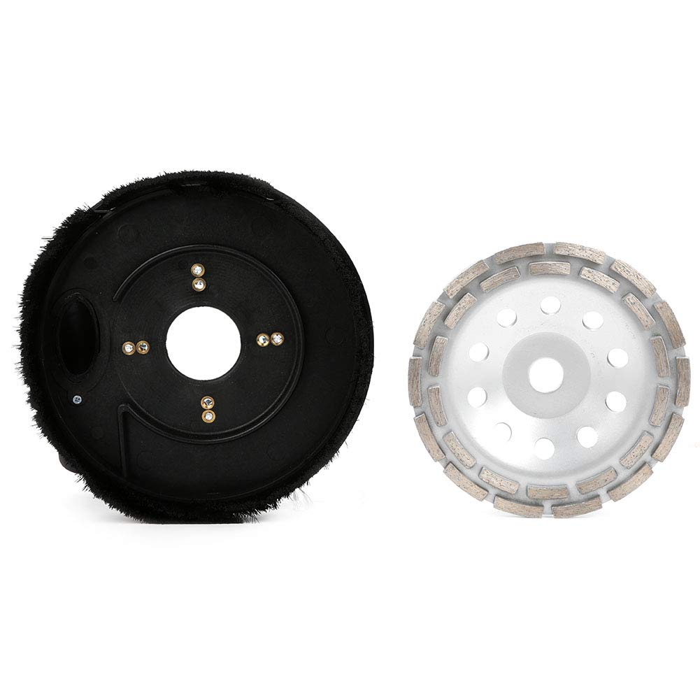 Osłona przeciwpyłowa PolyGen 180 mm z dołączoną tarczą szlifierską 180 mm, regulowany zacisk 48–76 mm, akcesoria do szlifierek kątowych do bezpyłowej pracy na podłogach betonowych