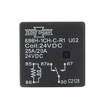 898H-1CH-C-R1 U02 24VDC 25A/20A Automotive Power Relay 5 Pins with SPDT Flux Tight