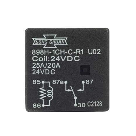 898H-1CH-C-R1 U02 24VDC 25A/20A Automotive Power Relay 5 Pins with SPDT Flux Tight