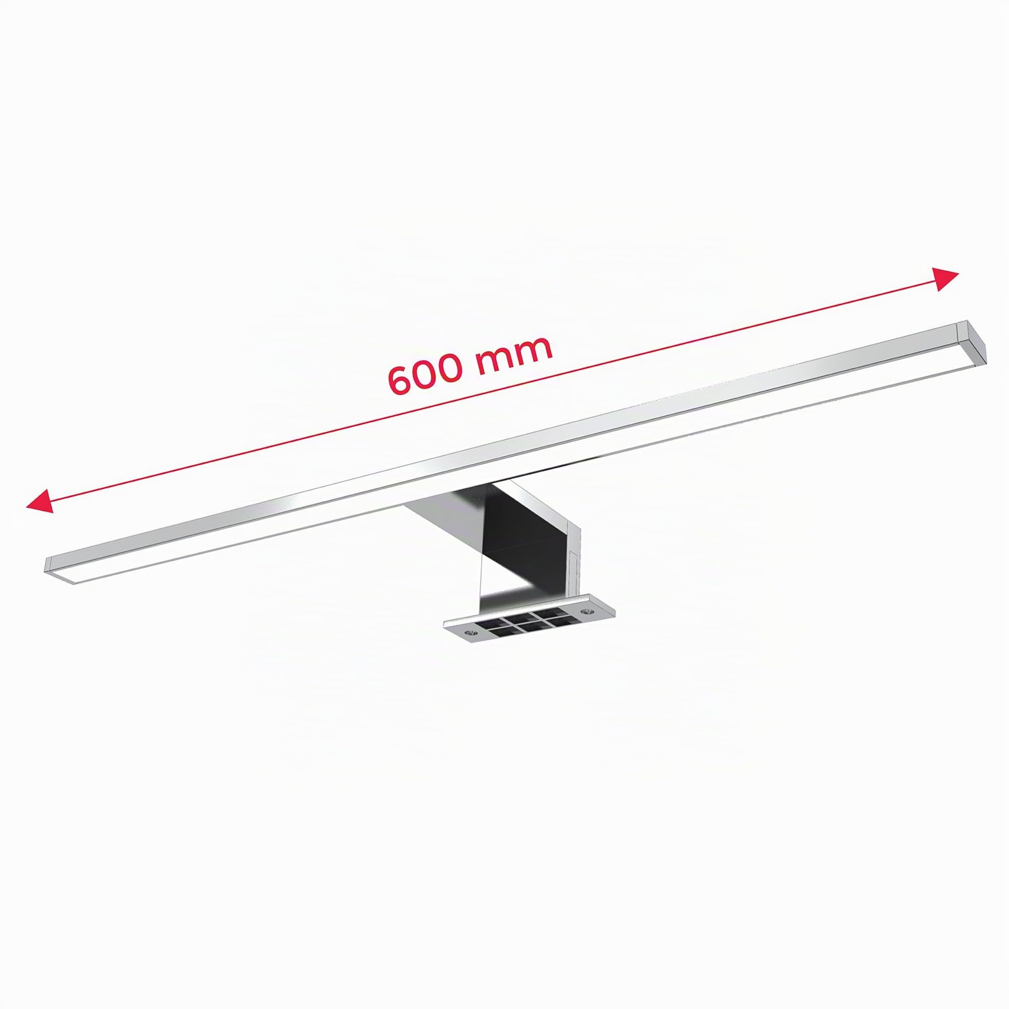 B.K.Licht lampe miroir LED 4000K 8W 780lm IP44 600mm chrome