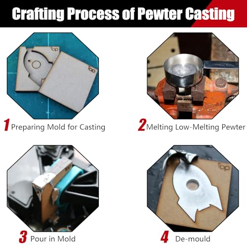 Holama PEWTER ALLOY 98% Tin), Low Melting Point Metal 338-446°F thumb #5