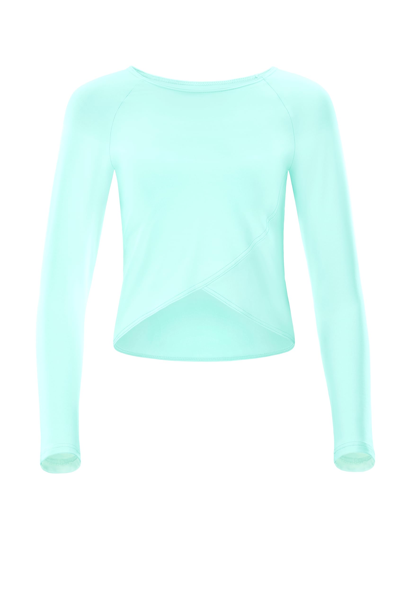 WINSHAPE Damen Functional Light and Soft Cropped Long Sleeve Top Aet131ls mit Overlap-Applikation Yoga-Shirt (1er Pack)