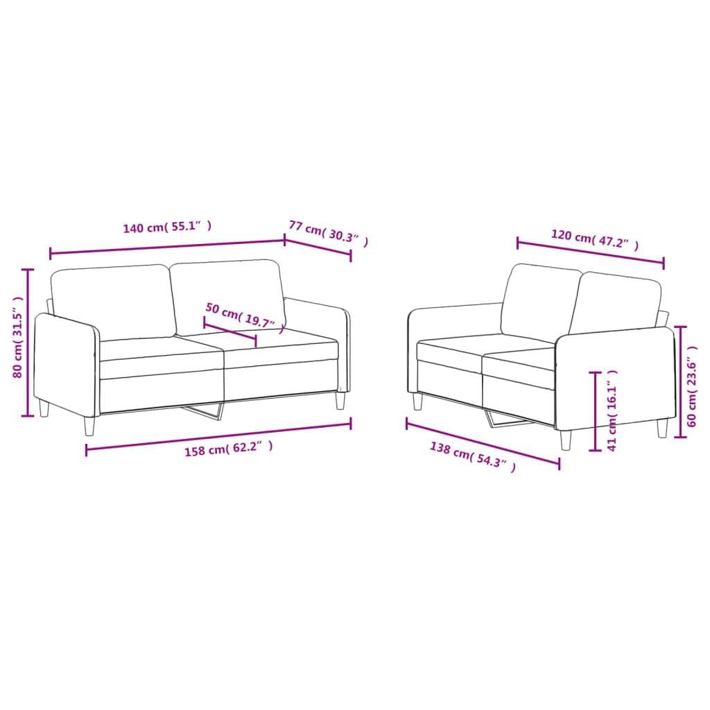 Juego de 2 muebles tapizados de terciopelo rojo vino con espacio de almacenamiento y función de relax para salón, habitación de invitados, oficina, incluye 2 sofás de dos plazas, cojines