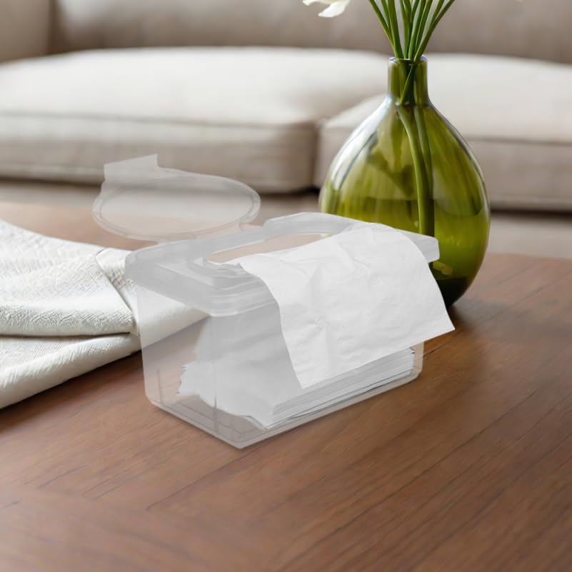 Miniatura 7 de Alipis Dispensador de toallitas para bebés con tapa, contenedor recargable para cuarto de bebé, baño y hogar, mantiene las toallitas húmedas y