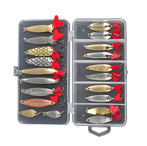 Futaba Artificial Fishing Lures Spoon Bait Metal Lure Kit - 20 Pcs - A