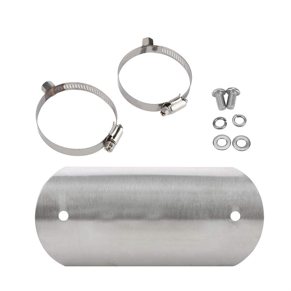 Bouclier Thermique D'échappement de Moto, Protection de de Couverture de Tube de Lien de Tuyau Moyen D'acier Inoxydable pour L'accessoire D'équipement de Protection de Voiture (1)