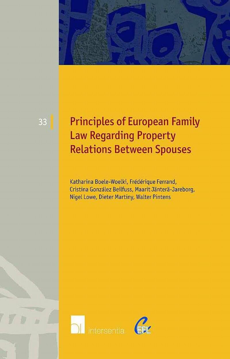 Principles of European Family Law Regarding Property Relations Between Spouses (33)