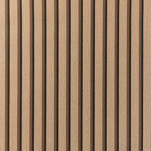 Anttyscar Brown Wood Slats Wallpaper Light Brown Wood Panel Effect Wallpaper for Living Room Bedroom Hallway Stairs Lounge Hall Reception Walls Furniture