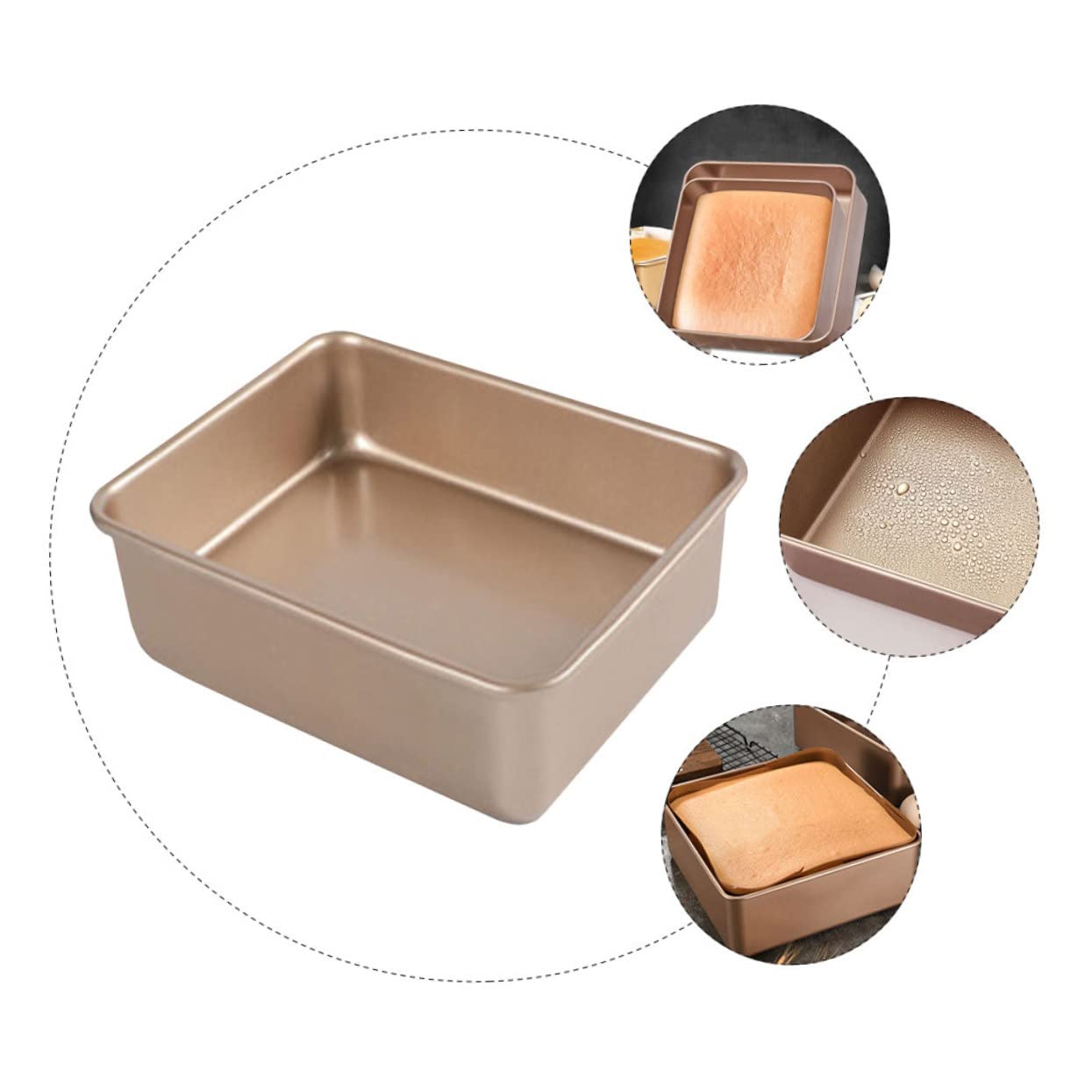 Backform aus Edelstahl Hitzebeständige Kuchenform Mehrzweck-backform für Ofengeschirr Abwaschbare Kuchenform zum Backen für Quadratische Kuchen Mini-chiffonkuchen Mini-käsekuchen