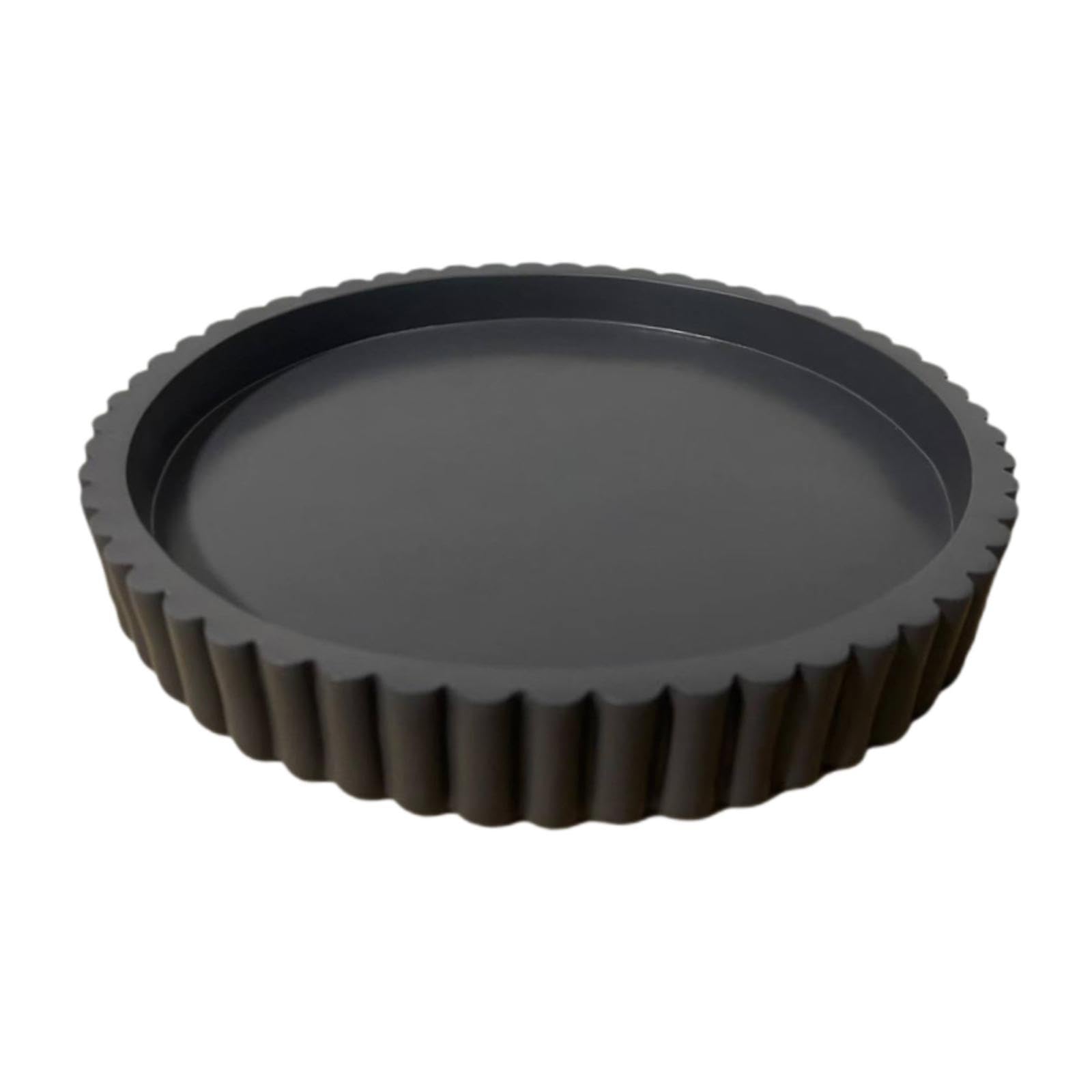 Bandeja cosmética redonda para mesa de café, decoración, bandeja de servicio, almacenamiento de cosméticos, resina, bandeja de mesa de café para baño, hogar, salón (marrón)