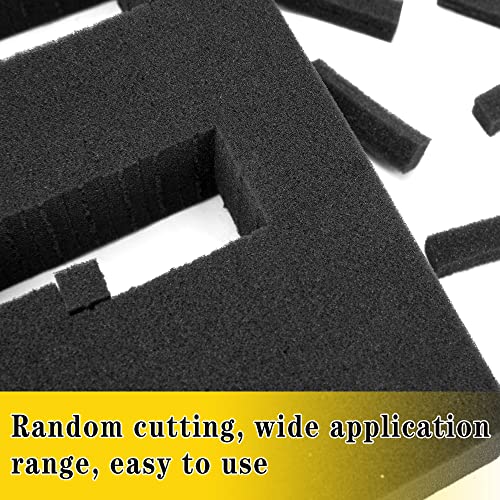 Image of 4 Pcs Pick Apart Foam Insert, 2 Size Pre Cube Sheet Foams with Bottom Use | 16 Inch Length Tool Box Foam, Elastic Packing Foams for Board Game Box Cases Storage Drawer