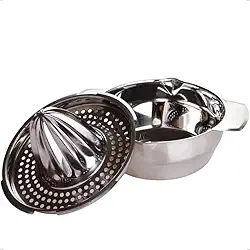 Espremedor de Frutas Manual Inox Profissional para Laranja Limão - Antiaderente, Fácil de Limpar, Ideal para Cozinha Residencial e Bares