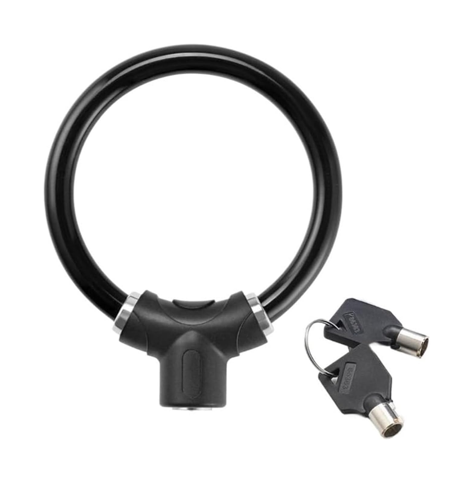 Giveduno Black Bicycle Lock, Road Bike Lock Steel Cable Portable Theft Rings Multicolor