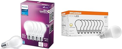 Miniatura 10 de Philips LED Bombilla A19 A19 esmerilada sin parpadeo, tecnología EyeComfort, 800 lúmenes y sin parpadeo, bombilla A21 esmerilada regulable -