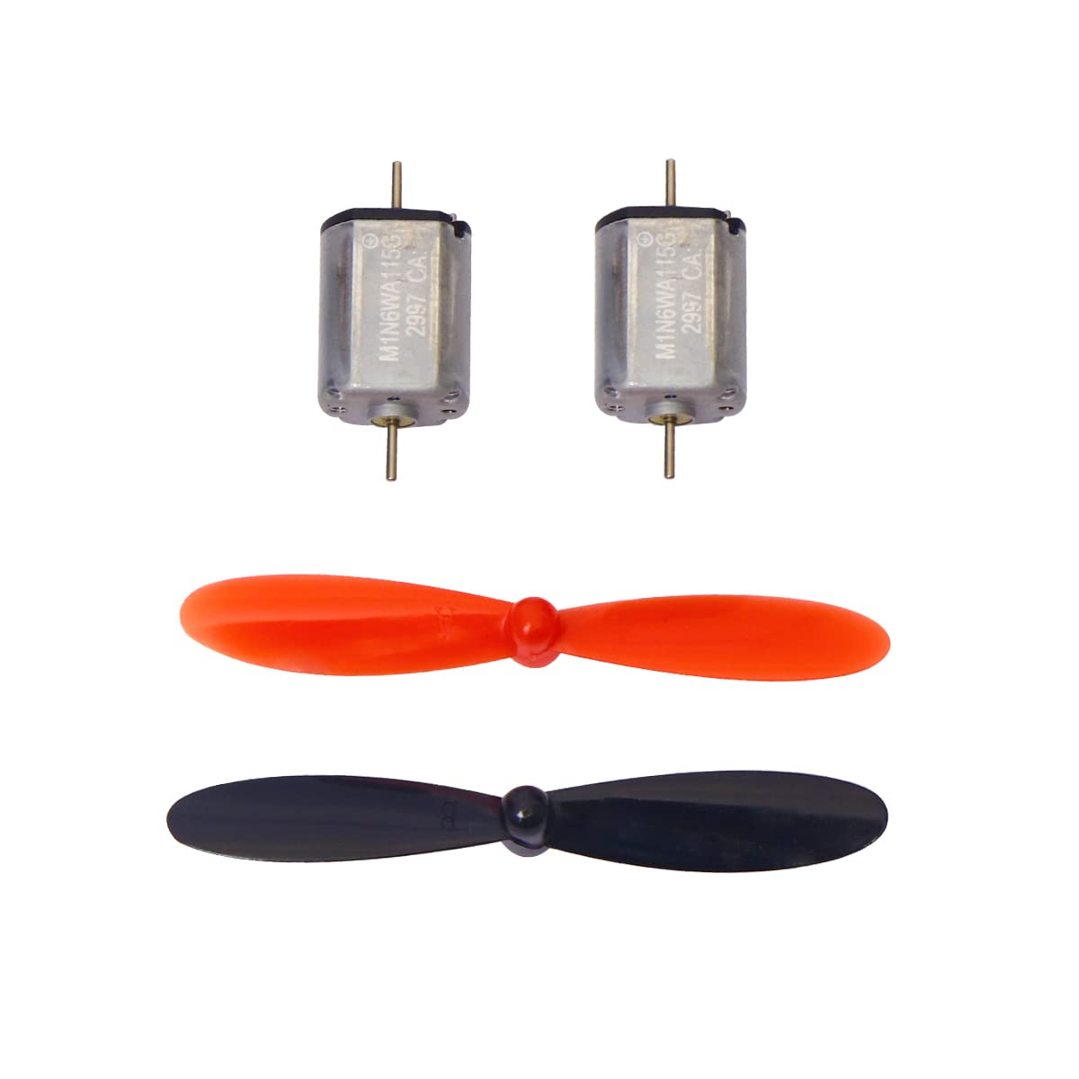 Electronic Spices Combo of Two 10x12x20 Mm 25000rpm Dc Mini Dual Shaft Drone Motor With Two 55mm Propeller (1 Cw and 1 Ccw)