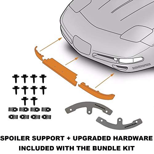 Midwest Corvette C5SPOILERBUNDLEKIT C5 Corvette Front Lower Spoiler Air Dam Bundle Kit W/Side Support + Upgraded Mounting Hardware Fits: All 97-04 thumb #7