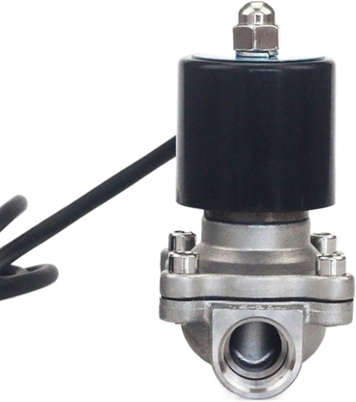 2S Underwater Solenoid Valve SS304 3/8 1/2 3/4 Inch Normally Close 2W160-15/10 2W200-20 Stainless Steel Fountain Solenoid Valve 1Pcs (Color : Onecolor, Size : 3/8 Inch)