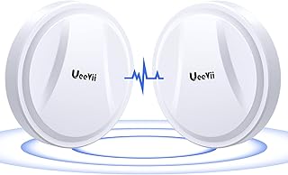 Round Wireless Bridge Gigabit, UeeVii CPE880 5.8G 1Gbps Point to Point WiFi Outdoor CPE with 16dBi High-Gain Antenna, Lang Range Up to 5KM, Plug and Play,24V PoE Power, IP65 Waterproof,2-Pack