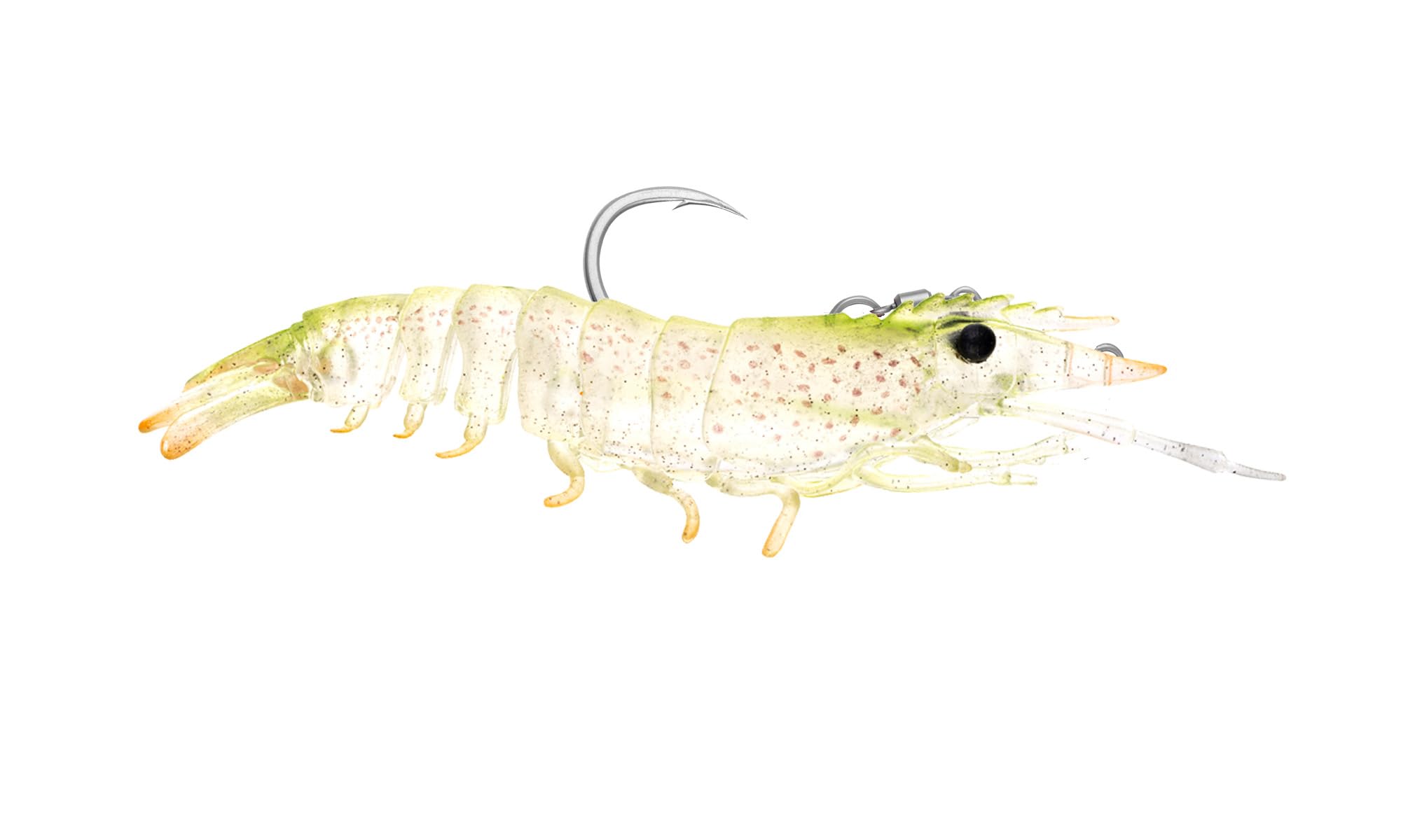 Nomad Design Live Ops Sumo Shrimp Rigged 4” Soft Bait Lure, Ultra-Realistic Shrimp with BKK Hook & UV, for Snook, Redfish & Tarpon