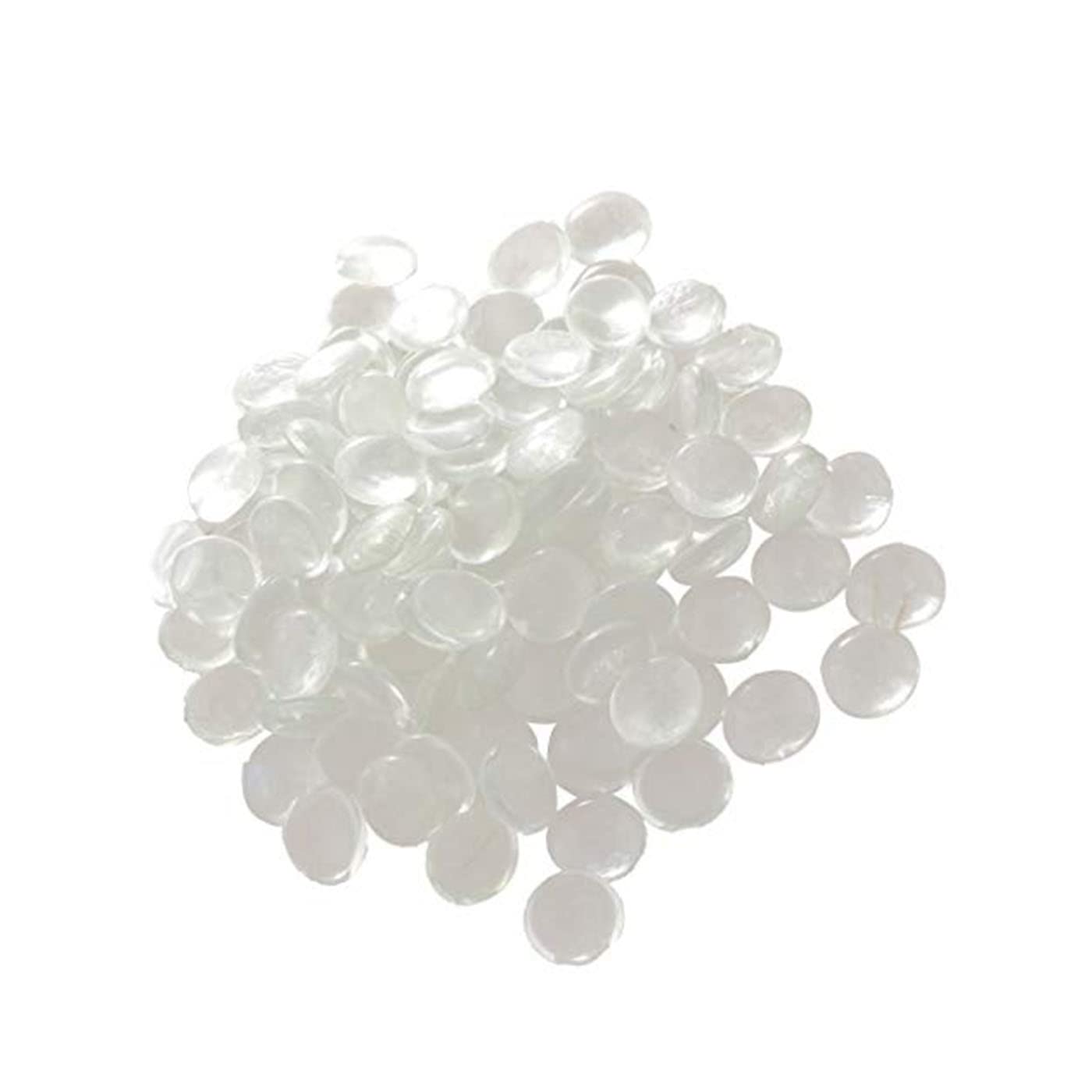 YMLOVE 100 Pcs Crystal Rocks Flat Marbles, Pebbles, Glass Gems for Vase Fillers, Party Table Scatter, Wedding, Decoration, Aquarium Decor (Transparent White)