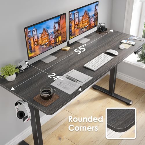 Image of STARY Electric Standing Desk Adjustable Height Sit Stand Home Office Desk with Splice Board
