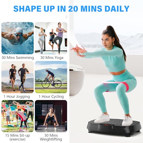 Vibration Plate Exercise Machine: TISSCARE Weight Loss and Lymphatic Drainage Vibrating Plates, Whole Body Workout Sculpting Platform for Home Fitness Fat Burner, for Women Men - Image 3