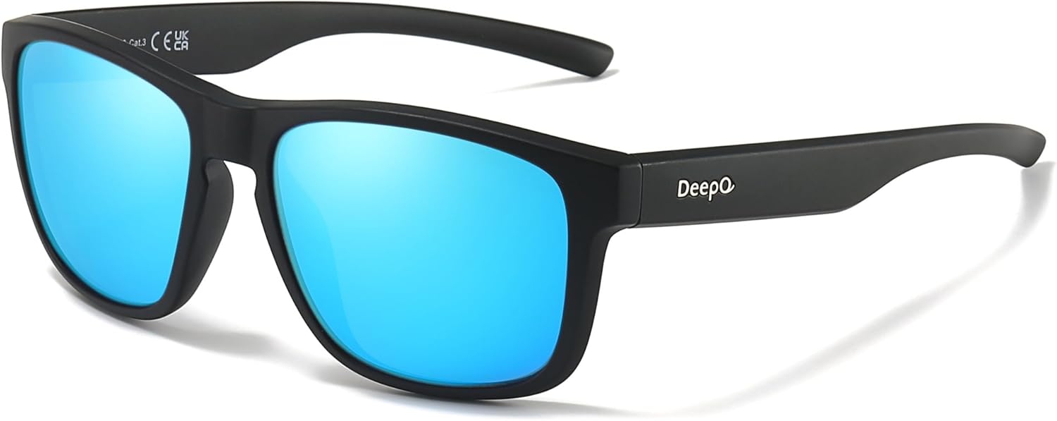 DeepQ Polarized Sport Sunglasses with UV Protection for Men Women – Great for Driving, Running, Fishing, and Cycling