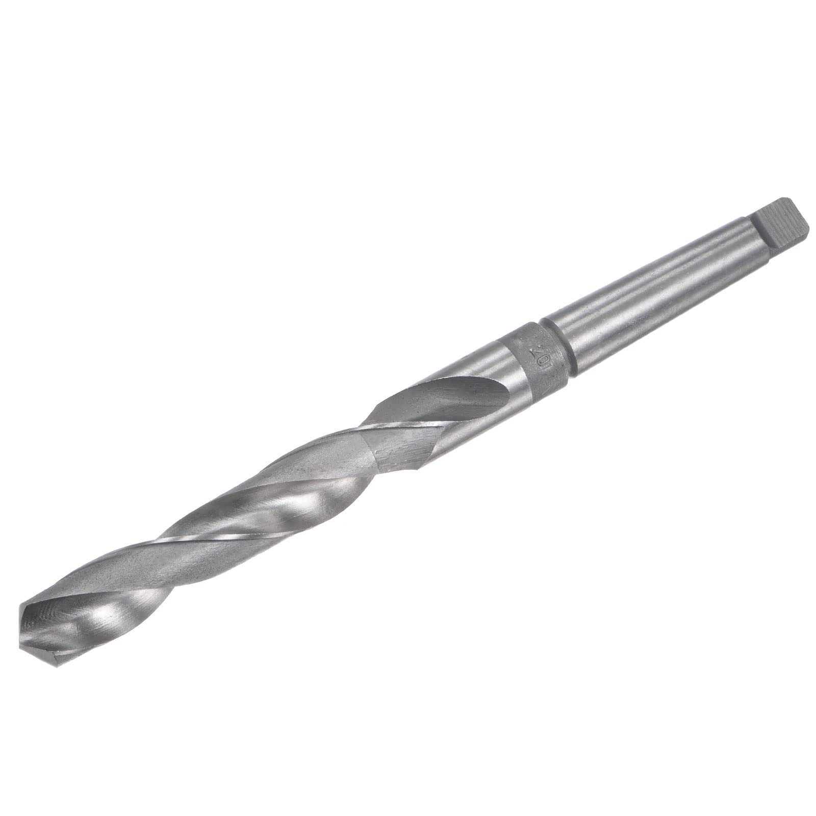 sourcing map Punta elicoidale in acciaio ad alta velocità da 20 mm con gambo conico MT2 Morse, lunghezza complessiva da 240 mm