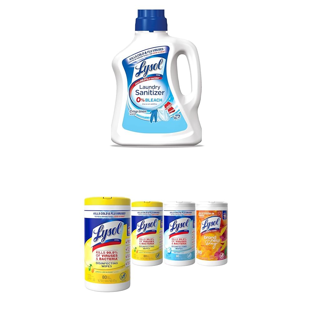 Lysol LLS 90 oz Crisp Linen Lysol Disinfecting Wipes 4x80 ct Lemon Mango Crisp Linen