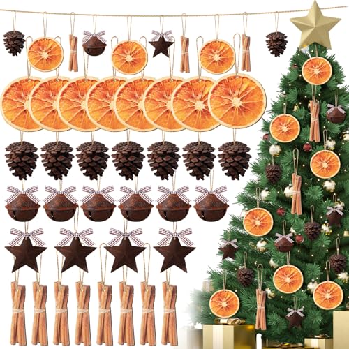 MorningRo 96 Pcs Christmas Tree Decorations Christmas Dried Orange Slice