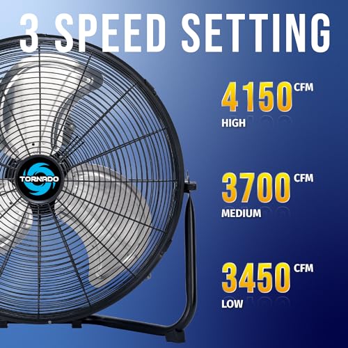 Tornado HI-FAN-18HVFF-1P 18 Inch High Velocity Metal Floor Fan thumb #2