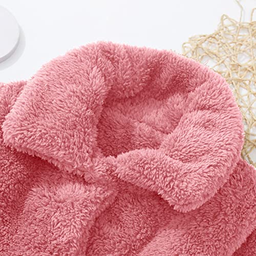 Fleeve Coat for Baby Boys Girls Long Sleeve Lapel Collar Thick Fuzzy Short Jacket Winter Warm Windproof Outwear3