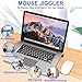 Azmall Funkmaus für Laptop, Bluetooth Kabellose Maus für MacBook Air Pro/Mac/iPad/PC, Wiederaufladbare Maus Kabellos mit Mouse Jiggler Nicht Nachweisbar, Leise klick Tragbare Wireless Mouse - Weiß