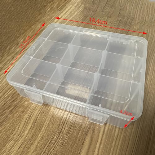 Image of TAODAN 9 Grid Plastic Storage Box Colorful Mini Storage Compartment Box Desktop Home Miscellaneous Jewelry Items Can Hold Crafts Earrings Pins Screws Nails Stones Beads Cardboard 18.4x15.5x4.2cm