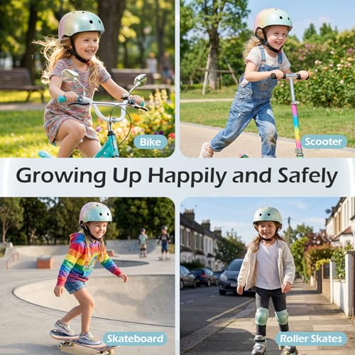 Image of Odoland Kids Bike Helmet for Boy Girl Age 3-8 for Cycling, Scooter, Skating