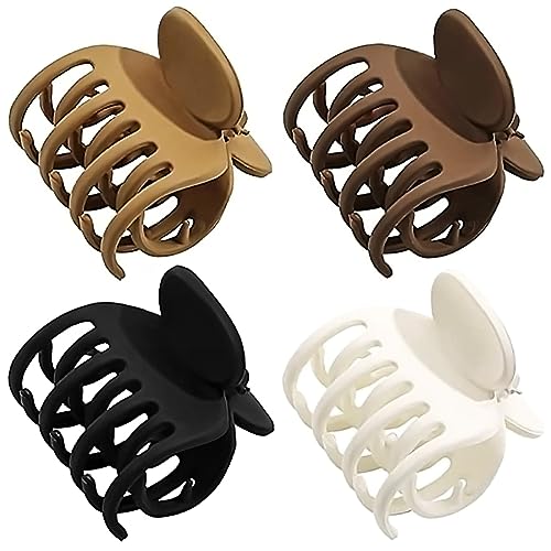 4 Pcs Cheveux Pince Petites Pinces à Cheveux pour Queue de Cheval Haute, Mini Pinces à Cheveux Antidérapantes, Pinces Pieuvre en Polycarbonate Antidérapantes pour Femmes Filles