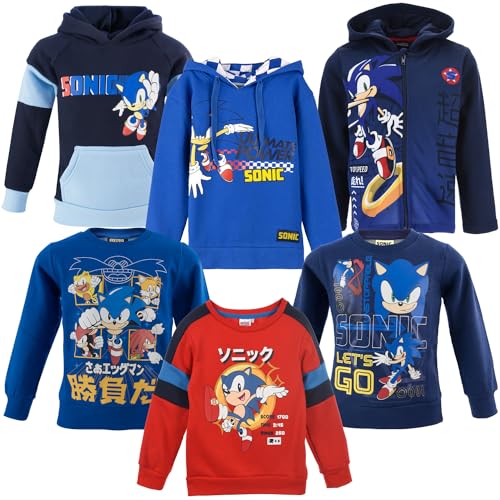 SONIC THE HEDGEHOG - Niño Niño - Sudadera Full Print - Otoño Invierno - Licencia Oficial [2939 Gris - 3 Años], 2939 Gray, 3 años