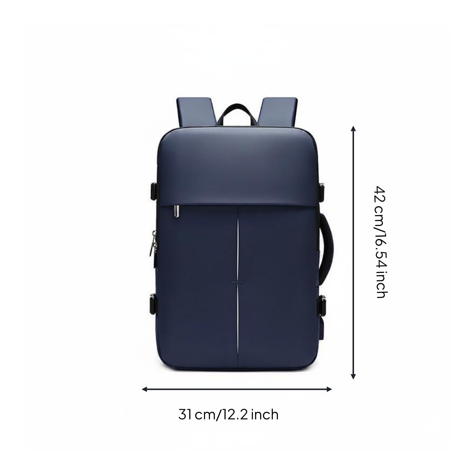 Business-Rucksack Mehrfach vwendbar Reisucksack USB-Ladeanschluss Laptop-Rucksack für Kurzreise, Blau, Blau, 16 Zoll