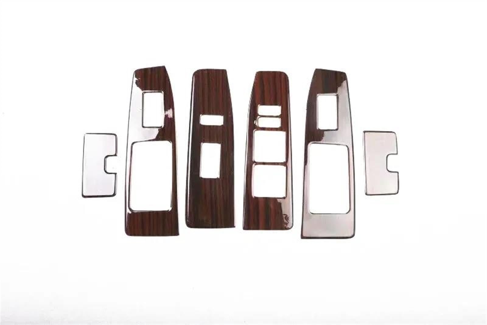 Piwine Wood Grain Carbon Fiber Pattern Car Windows Control Panel Interior Abs Styling Moldings Stickers For Lexus Es 2013 2014