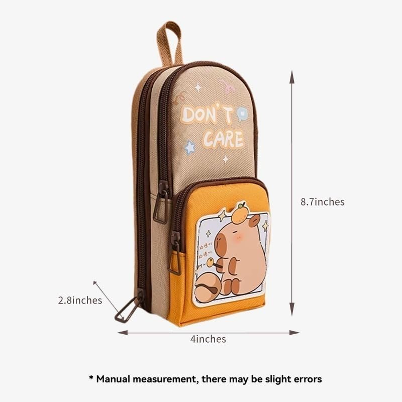 Image of Big Capicacity Kapibara Capybara Cartoon Pencil Case Cute Aesthetic Pen Holder Pencil Pouch Box Pen case (version2)