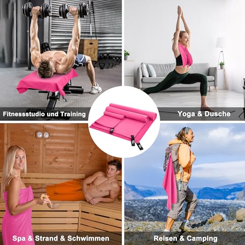 HiiPeak Mikrofaser Handtuch Kompakt und Leicht Microfaser Handtücher Fitness Schnelltrocknend microfaser Badetuch Saugfähiges Sporthandtuch… – Ansicht 8
