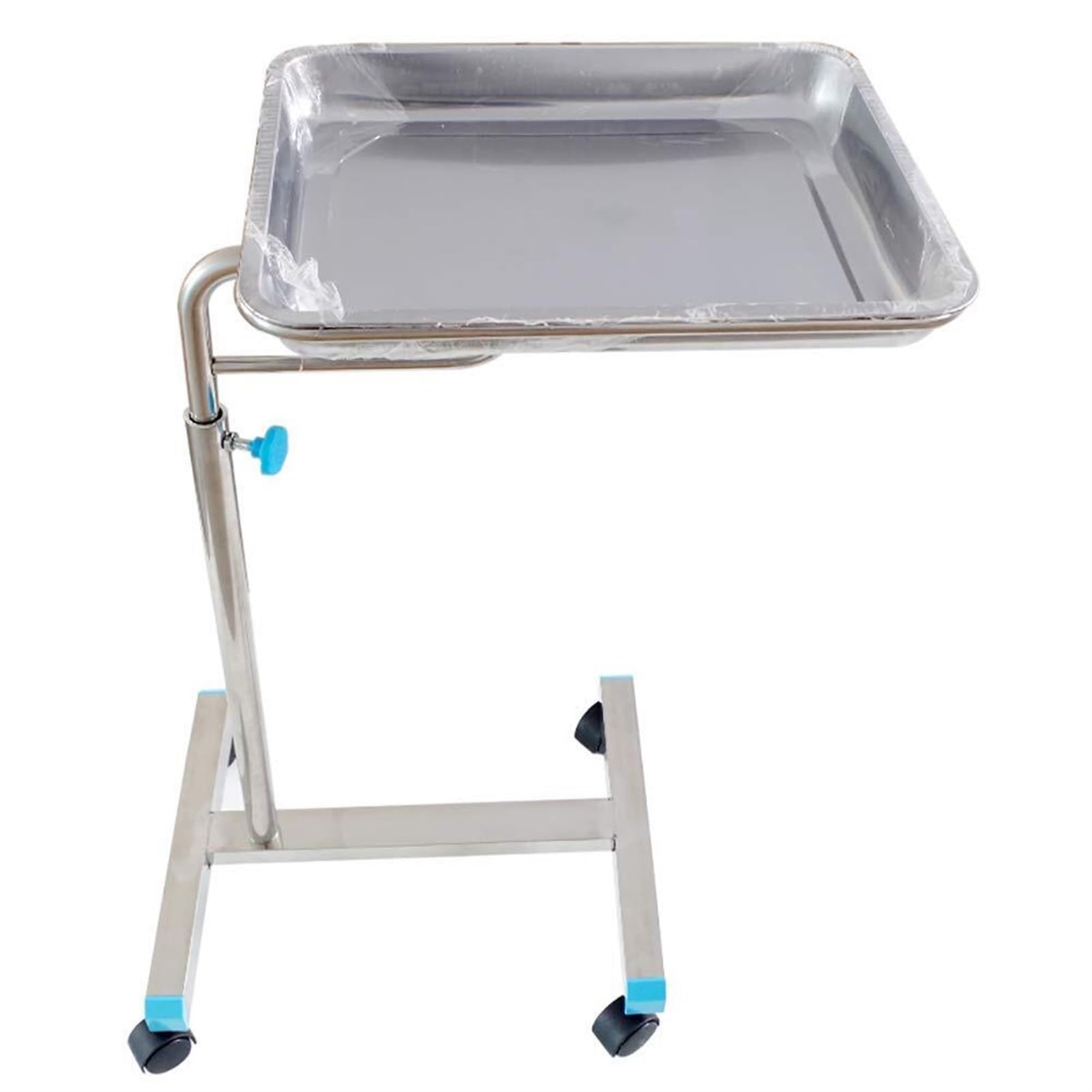 TKJfdTY Storage Hand Trucks,Kitchen Movable Trolleys, Rolling Cart For Operating Room,Adjustable Height,Stainless Steel Surgical Tray Trolley