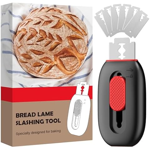 LECTRUS Bread Lame Dough Scoring Tool - Professional Sourdough scoring tool for Sourdough Bread Making Tools, Black Cover