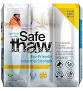 Safe Thaw Industrial Strength Salt Free Pet Safe Snow Ice Melter and Traction Agent for Concrete,...