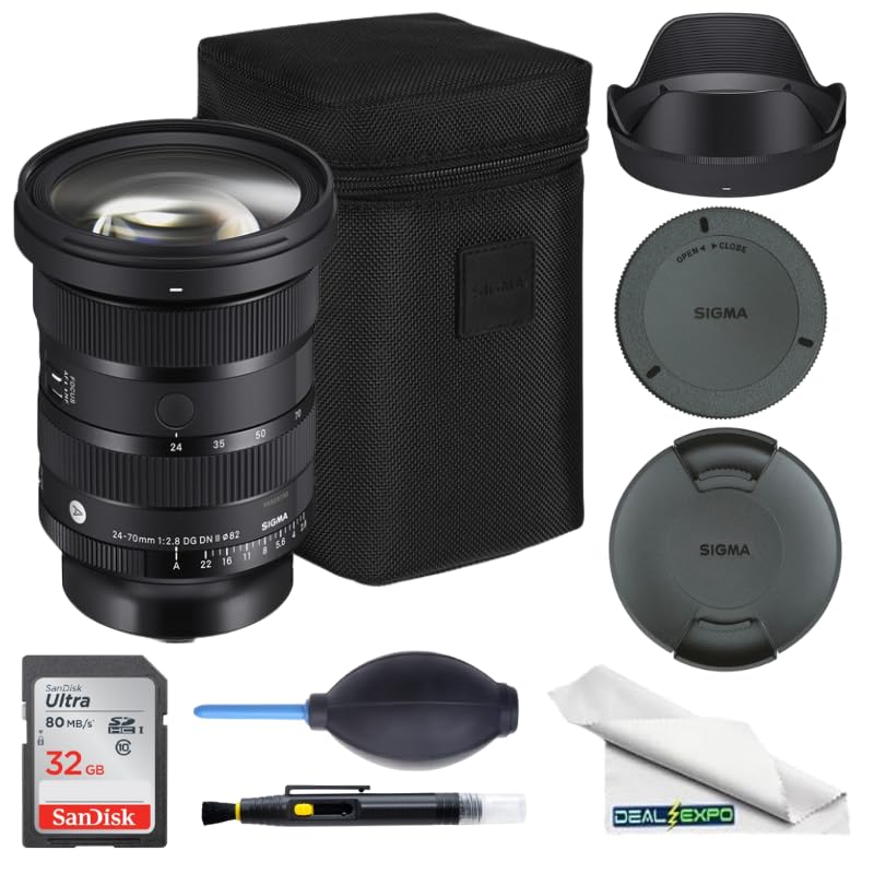 Sigma24-70mm f/2.8 DG DN II Art Lens for Sony E with Deal-Expo Basic Bundle...