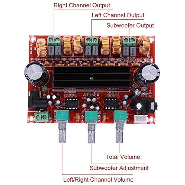 DollaTek TPA3116D2 2 x 50 Вт 100 Вт 2.1-канальный цифровой сабвуфер DC12V-24V плата усилителя мощности