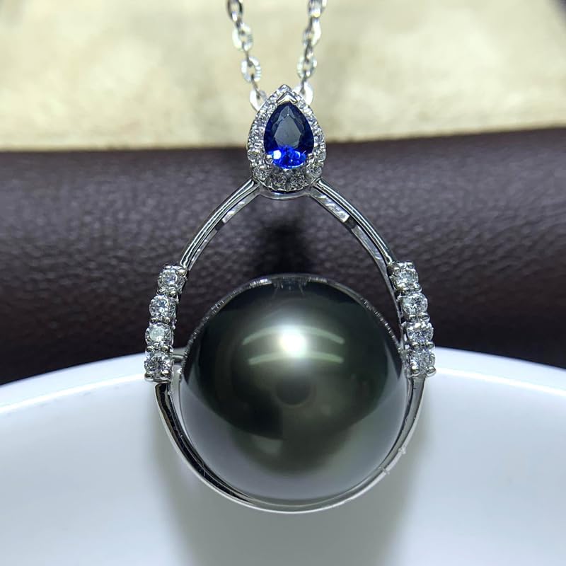 Gifts for Wife - Tahitian Black Pearl Necklace, Fine Jewelry for Mothers Day, Anniversary, Birthday, Valentines Day, Christmas - Image 2